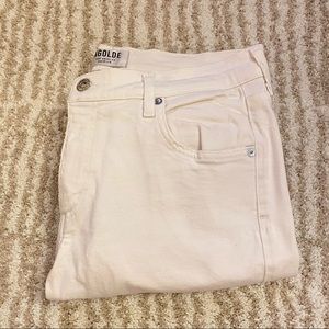 AGolde girlfriend white jeans size 28